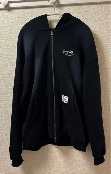 마크 곤잘레스 블랙 집업 후드티 더블 지퍼