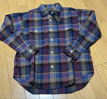 펜들턴 옴브레 체크 긴팔 울 셔츠 S