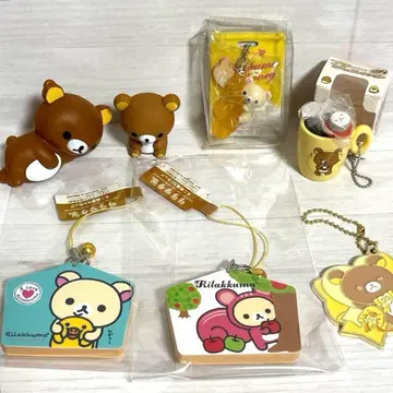 리락쿠마 잡화 묶음 판매 스트랩 소프트 비닐 프티 카페 컬렉션