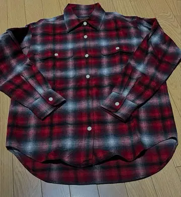 PENDLETON 펜들턴 옴브레 체크 긴팔 울 셔츠 M