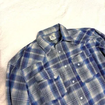 Wrangler BLUEBELL 웨스턴 셔츠 체크 라메 블루