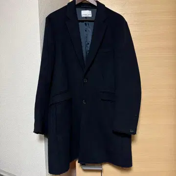 [ 미사용 새상품 ] 네이비 체스터 코트 프린지 마무리