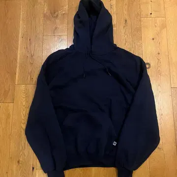 90s Russell Athletic 러셀 무지 후드티 네이비