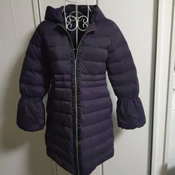 QUEENSCOURT 다운 90% 후드 부착 네이비 다운 자켓