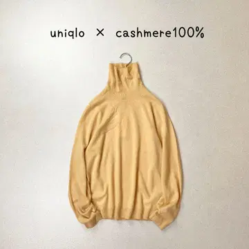 새상품 UNIQLO 캐시미어 100% 3D 캐시미어 터틀넥 스웨터