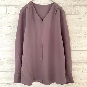 그린 라벨 릴랙싱 V넥 블라우스 [ F ] 깔끔한 오피스 무지