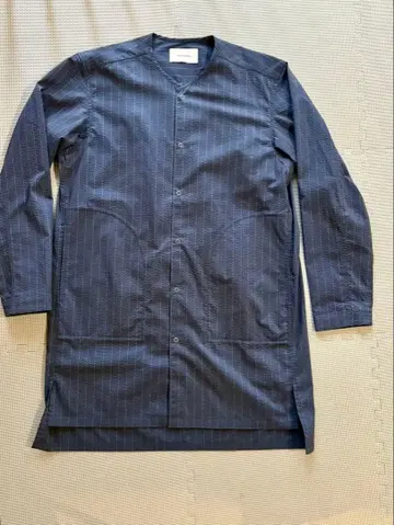 JOHNBULL 네이비 스트라이프 롱셔츠