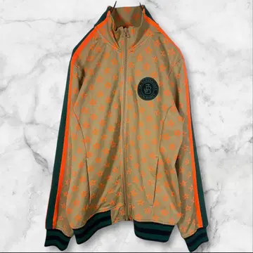 Jack bunny!! 별 패턴 자카드 블루종 풀집업 자켓 L