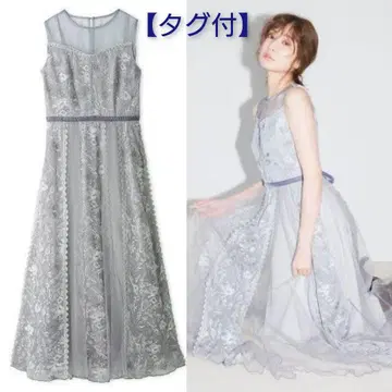 [택 포함] SNIDEL 윌로우 자수 드레스