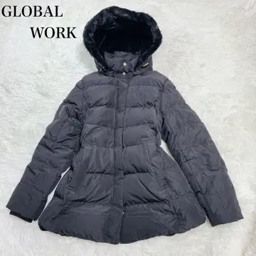 [ 새상품급 ] 글로벌 워크 우츠쿠 실루엣 발수 다운 코트 블랙 M