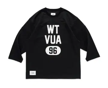 WT VUA 96 블랙 7부 소매 티셔츠