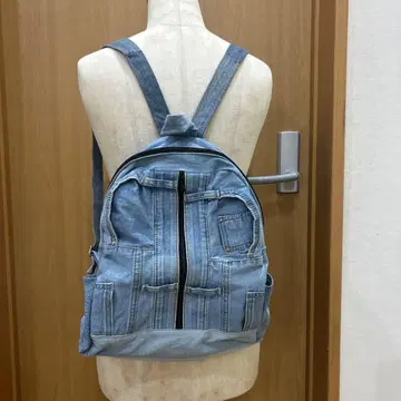 즉시 구매 가능 새상품 데님 백팩 백 핸드메이드풍