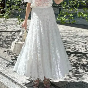 COCODEAL 페더 샤샤 스커트