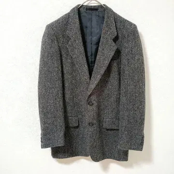 트랜스월드 그레이 트위드 테일러드 자켓 심플 내부 포켓 있음