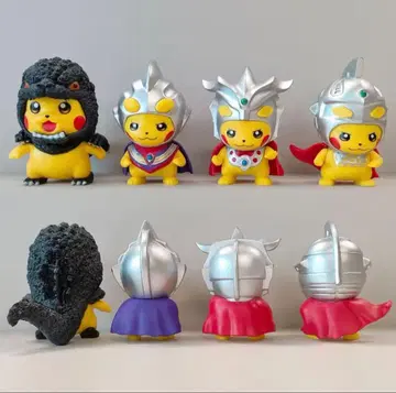 [ 미개봉 새상품 ] 피카츄 x 고질라 피카츄 x 울트라맨 4세트 포켓몬