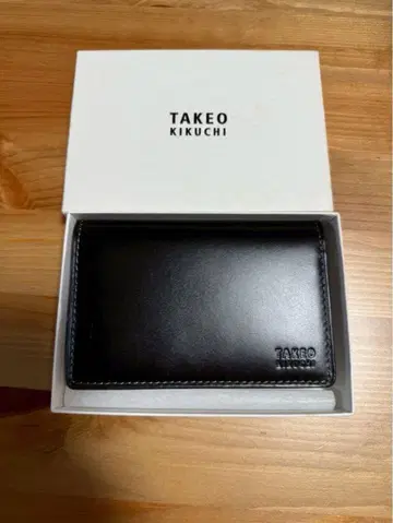 TAKEO KIKUCHI 가죽 명함지갑 블랙