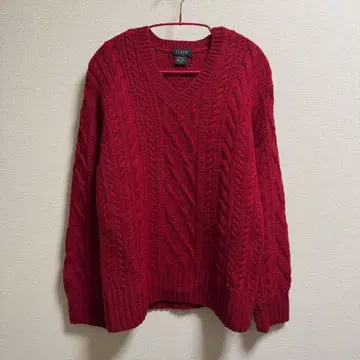 [ 새상품급 ] J.CREW 빈티지 손뜨개질 아란 니트 핸드 니트