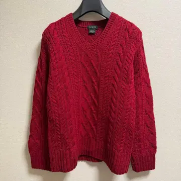 J.CREW 빈티지 손뜨개질 아란 니트 핸드 니트