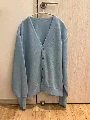 USA 스카이블루 버튼 가디건