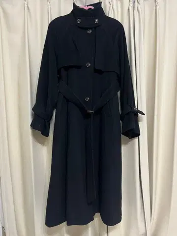 archives 트렌치 롱 코트 벨트 포함 M 스탠드 넥 2way