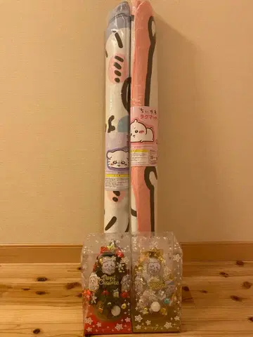 치이카와 (먼작귀) 러그 매트 2종, 크리스마스 트리 2종 세트