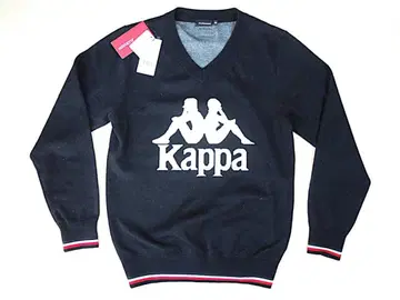 카파 BANDA 빅 로고 V넥 스웨터 S 블랙 새상품급