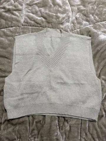 FASHIRU 그레이 V넥 니트 베스트