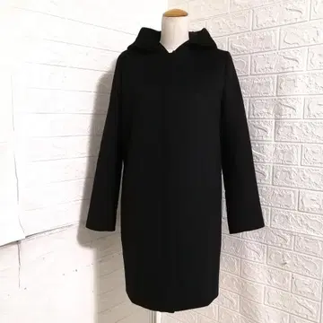 INDIVI 후드 탈부착 가능 2way 집업 울 코트