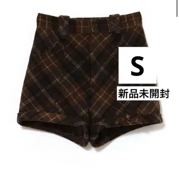 Ribbon check mini pants