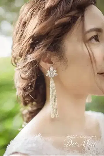 귀걸이 골드 비즈 브라이덜 액세서리 웨딩