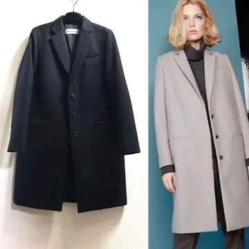 새상품급 The SECRETCLOSET 체스터 코트 다크 네이비