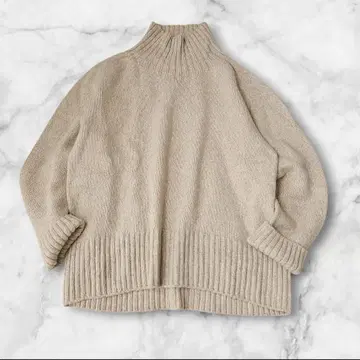 새상품급 INED 믹스 컬러 하이넥 니트 빅 사이즈 13호