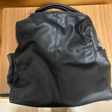 가죽 블랙 숄더백 더블 지퍼