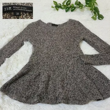 23구 Vingt trois 니트 원피스 38 페 플럼 캐시미어 혼방