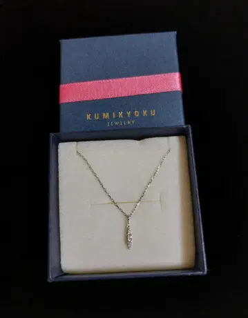 쿠미쿄쿠 주얼리 다이아몬드 목걸이 박스 포함