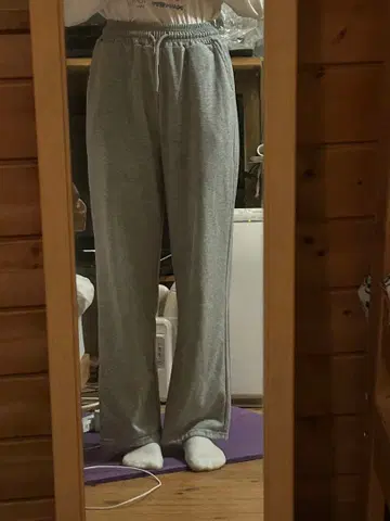 그레이 스웨트 팬츠 루즈핏