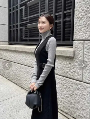 하루히로인 오버롤 스커트 롱 블랙 free 두꺼운 원단