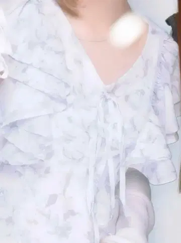 스나계 rienda 프릴 플라워 롱 원피스