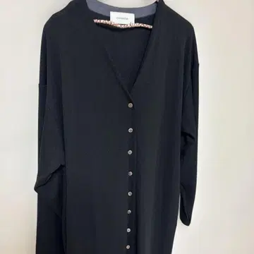 CHIGNONSTAR 롱 가디건 V넥 롱 원피스