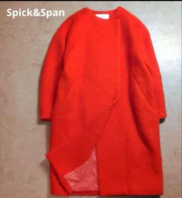 Spick&Span 샤기 빨간색 롱 코트