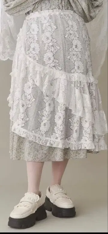 미사용 새상품 merry jenny flower 레이스 에이프런