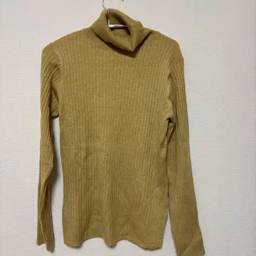 Ungrid 베이지 리브 터틀넥