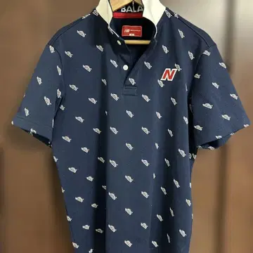 뉴발란스 네이비 피케 셔츠 사이즈 4