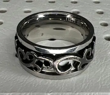 uzu 실버 반지 스테인리스