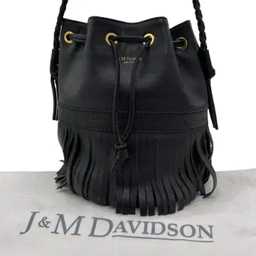 새상품급 J&M DAVIDSON 숄더백 가죽 버킷 블랙 214