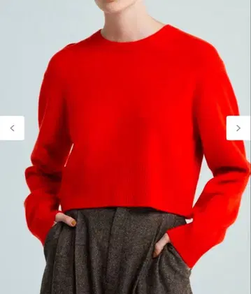 uncrave 캐시미어 100% 긴팔 니트 스웨터 빨간색