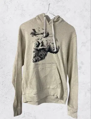 비주얼 아트 프린트 후드티