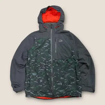 L.L.Bean 충전솜 마운틴 파카 카모 패턴 그레이 Thermore