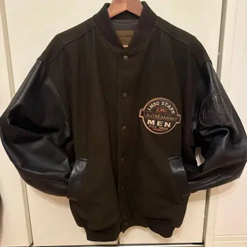 LAUTREAMONT 바시티 자켓 울 가죽