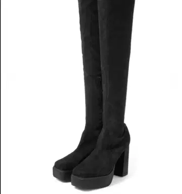 니하이 롱 부츠 블랙